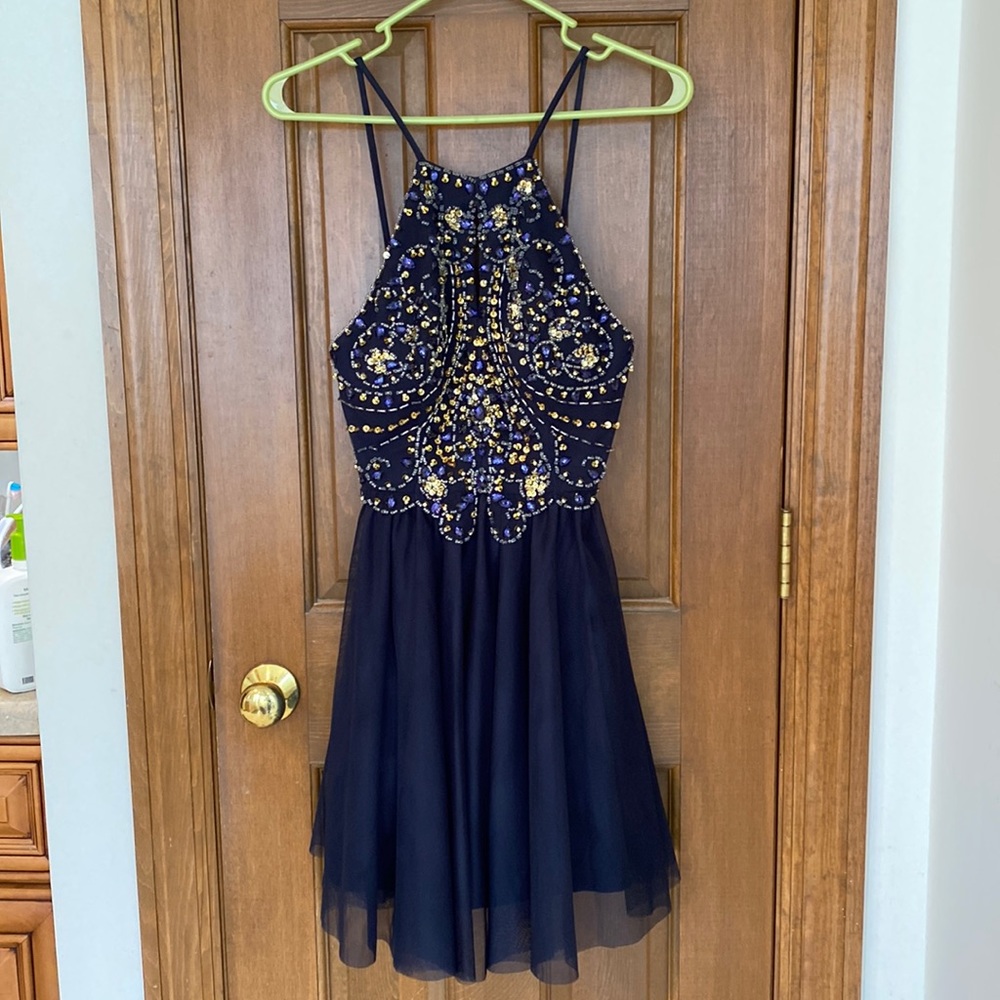 Beautiful dress with jewels decoration